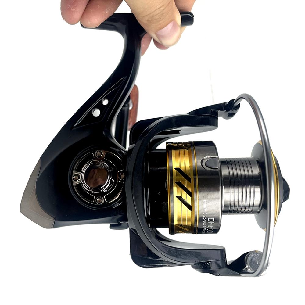 بكرات الصيد من سلسلة DH2000-DH7000 5.2:1 بكرة صيد معدنية متينة بوزن 17-22 رطل لصيد الأسماك الدوارة بشكل أكثر سلاسة لجميع أنواع المياه