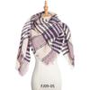 Herbst und Winter neuer Kreisgarn Polyester mit Stachelwolle doppelseitiger Farbkarierter quadratischer Schal Schal weiblicher Schal Schal