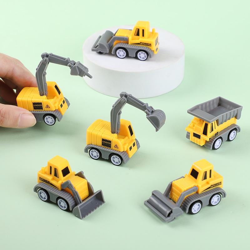 10 stk Mini Byggingeniørkjøretøy Gravemaskin Tilbake trekkbil Leker for Barn Bursdagsfest Giveaways Pinata Fyll Godtepose