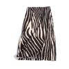 Early Fall Womens Casual Zebra Print A-Line Midi Skirt Youth
