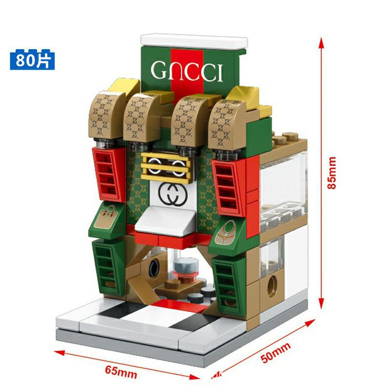 Building Blocks Mini Street View Building Blocks Compatible Building Blocks Children's Educational Assembling Building Blocks