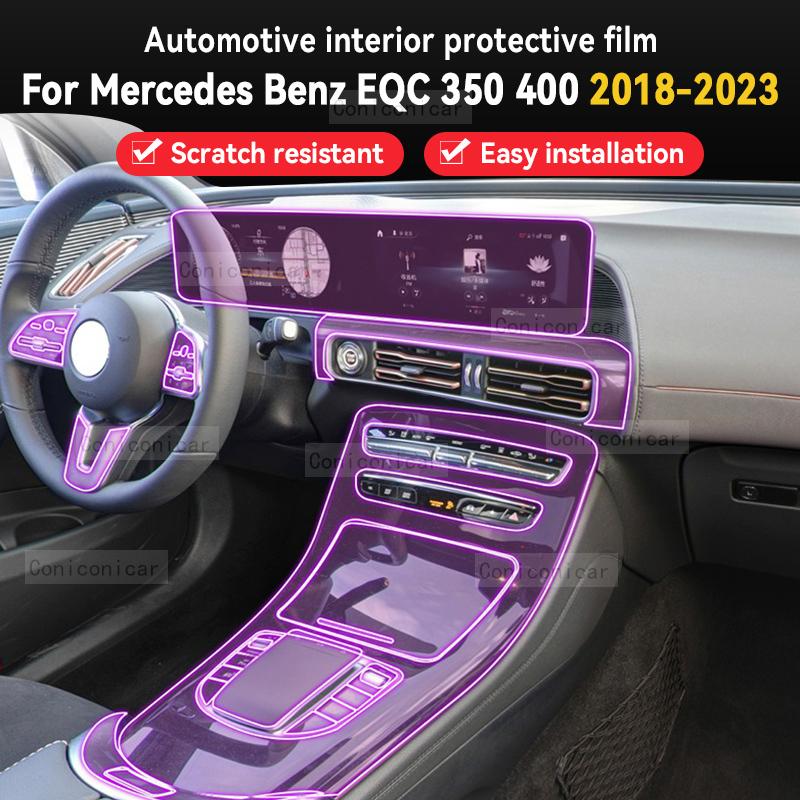 Für Mercedes Benz EQC 350 400 2018- Getriebepanel Armaturenbrett Navigation Automobil Innenraum Schutzfolie Kratzfest
