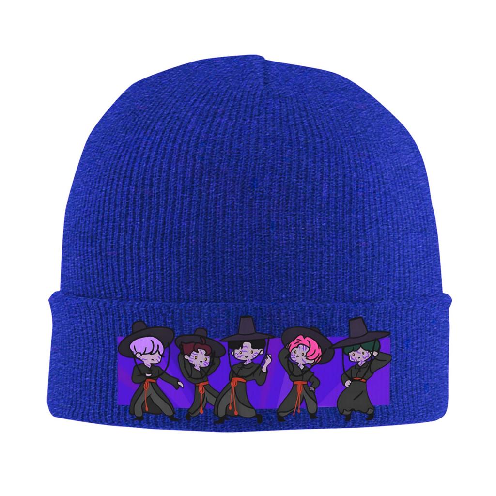 Cute demons idol boys in dark Beanie Hats  Knitting Hat Men Women Unisex Fashion Warm Soft Caps Winter Sport Bonnet Hats