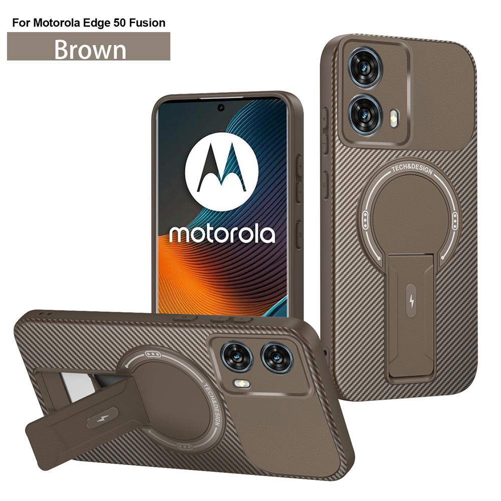Para Motorola Moto Edge 50 Fusion 5G Capa Luxuosa Armor Magsafe para Carregamento Sem Fio Para Edge50 Fusion Capa com Suporte Magnético