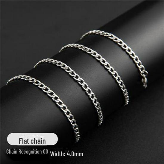 Unisex Halsband med Ormkedja i Titanstål i Koreansk Stil - Trendig Hip-Hop Accessoar