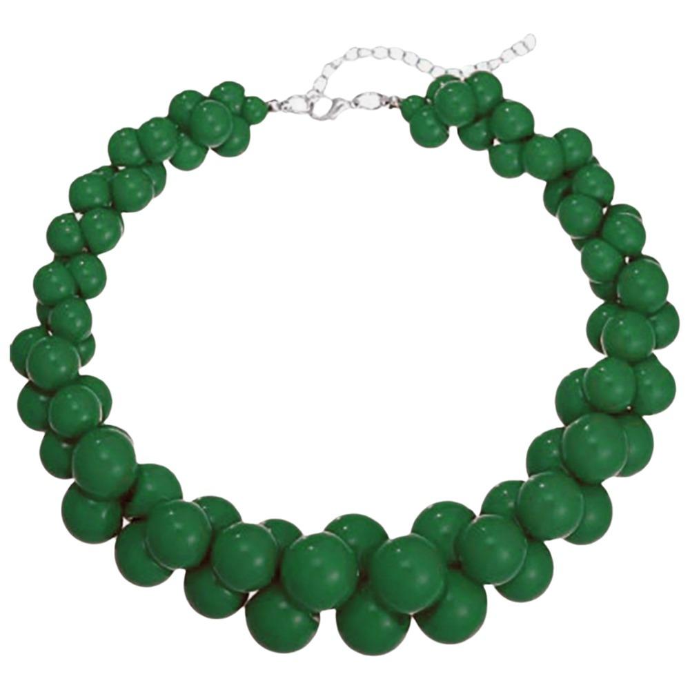 Acrylic Women's Necklace Vintage Jewelry for Women Trendy Resin Beaded Necklace Dress Accessories