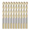 10-Piece HSS Coated Triangle Twist Spiral Drill Bit Set for Enhanced Performance