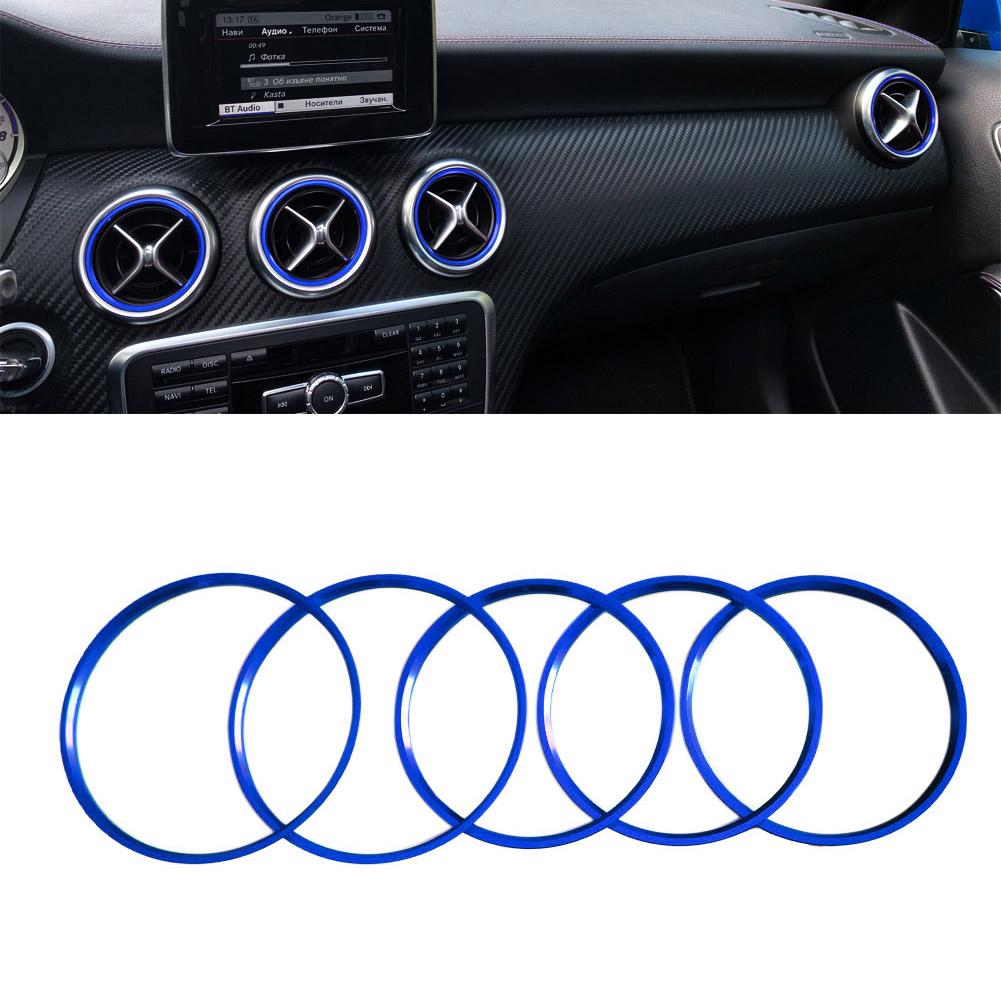 5 bucăți/set decor de inel pentru aerisire aer condiționat pentru Mercedes Benz AB GLA Clasa CLA W176 W246 C117 X156
