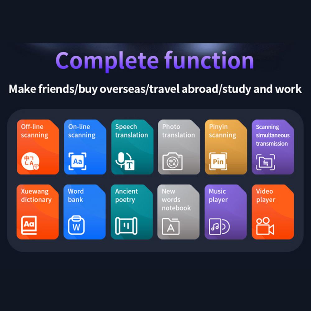 Dictionary Translation Pen Scan Reader Device Text Scanning Reading Translator WiFi/BT Connection Online Photo Translate