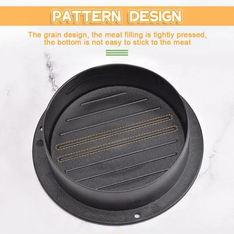 Hamburger Meat Press Maker PP Round Shape Non-Stick Stuffed Burger Patties Beef Grill Pie Press Mould Maker Kitchen Accessories