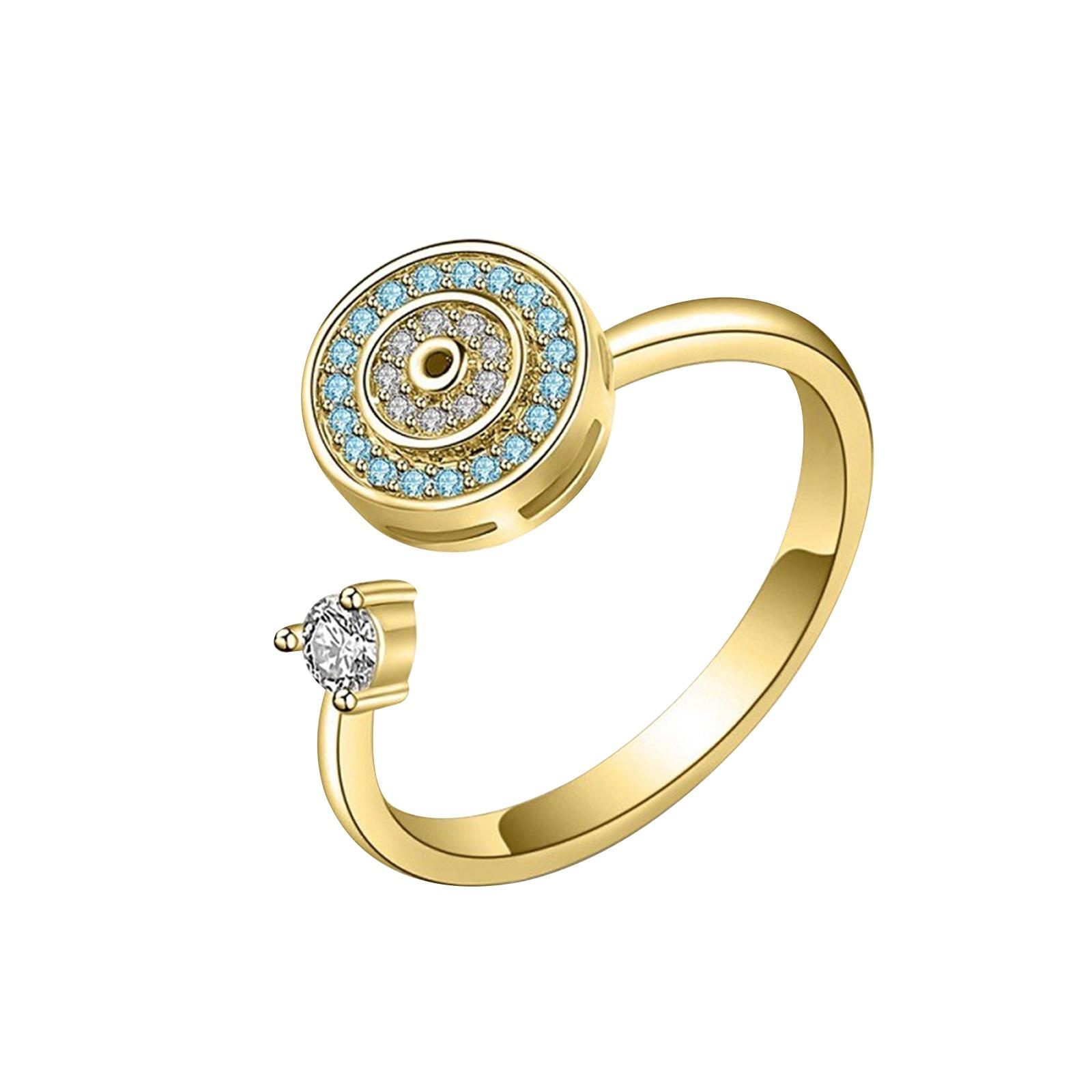 

10 мм тревожные кольца для женщин Y2k, ювелирные кольца, бабочки, ромашки, бусины, антистрессовые кольца-спиннеры для подростков, 2022, эстетические Resizable