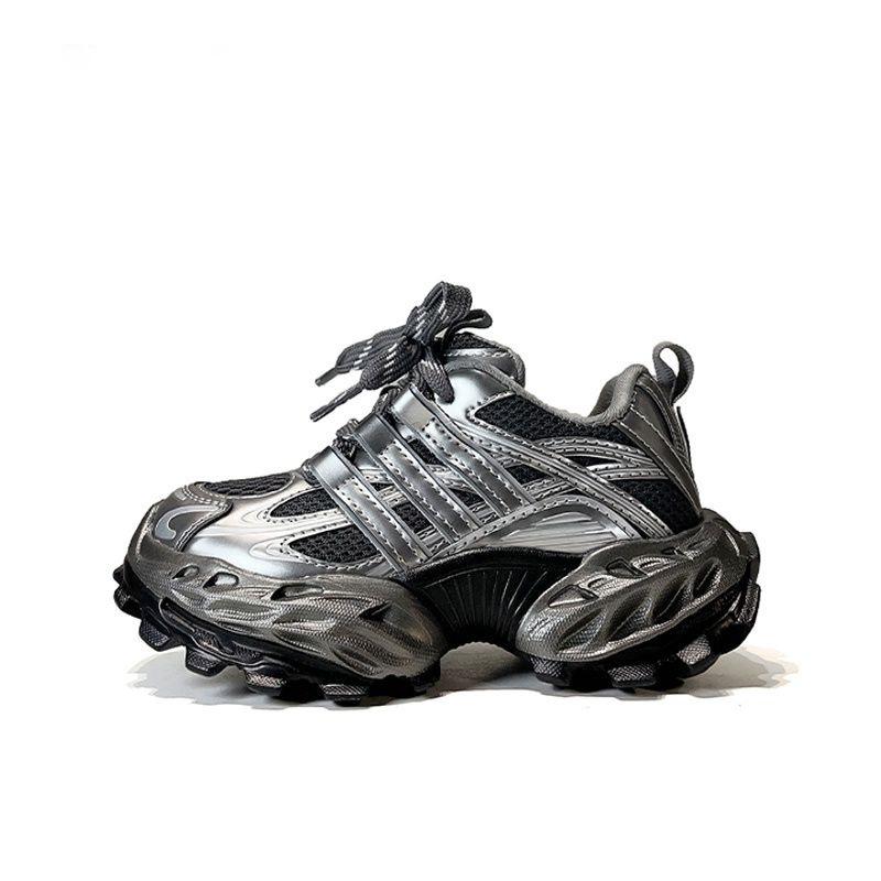 Girls Double Mesh Sneakers Breathable 2025 Spring New Children's Running Shoes Lace-up Non-slip Casual Shoes Medium and Large Children