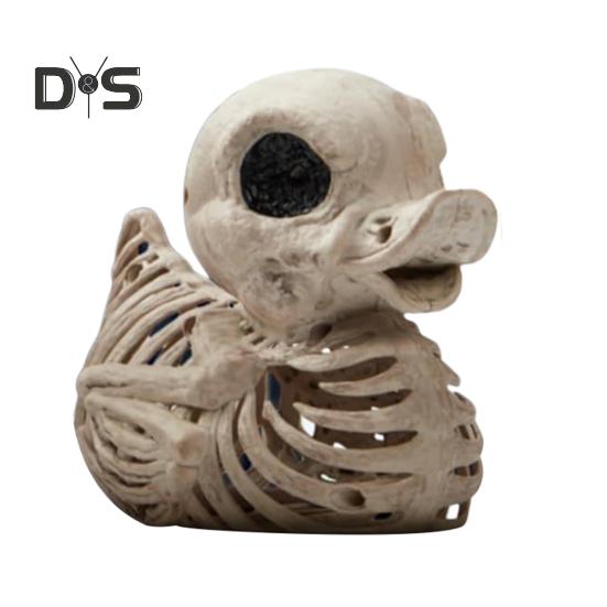 

Фигурка утки-скелета на Хэллоуин, жуткая костяная утка, статуя из смолы, скульптура, украшение для домашнего офиса, рабочего стола, праздничный орнамент для вечеринки белый