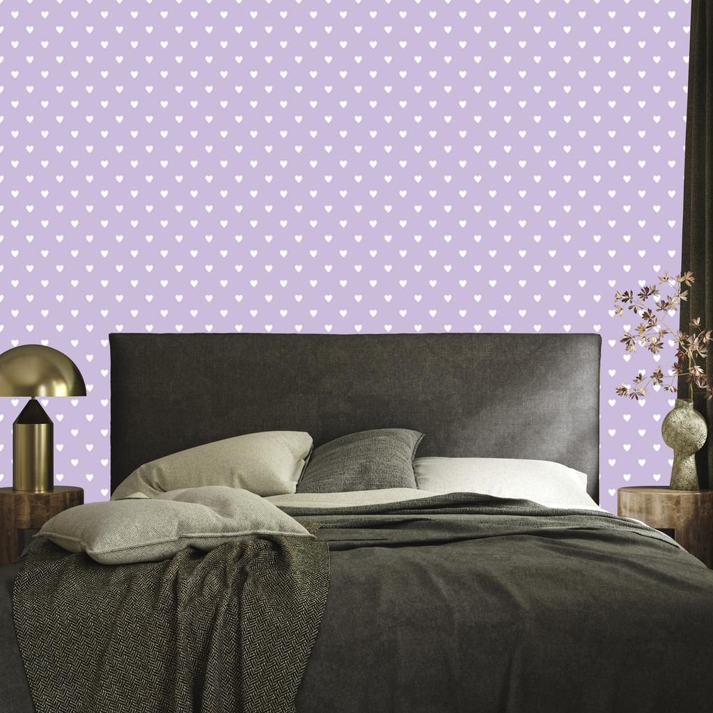 Lavender Hearts Wallpaper 50x1000