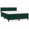 Maison Exclusive - Sommier à lattes de lit et matelas Vert foncé 140x190cm Velours