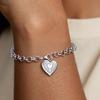 Charm Heart Shaped Frame Bracelet Photo Frame Pendant Bracelet Women Fashion and Wedding Jewelry for Various Occasion