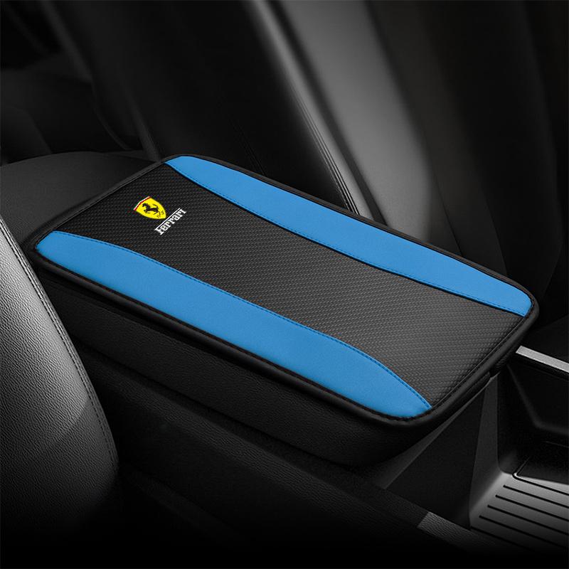 

High-end Leather Car Armrest Box Pad Protection Mat Accessory For Ferrari Roma Spider 488 SF90 360 F8 F80 275 KC23 F40 LaFerrari