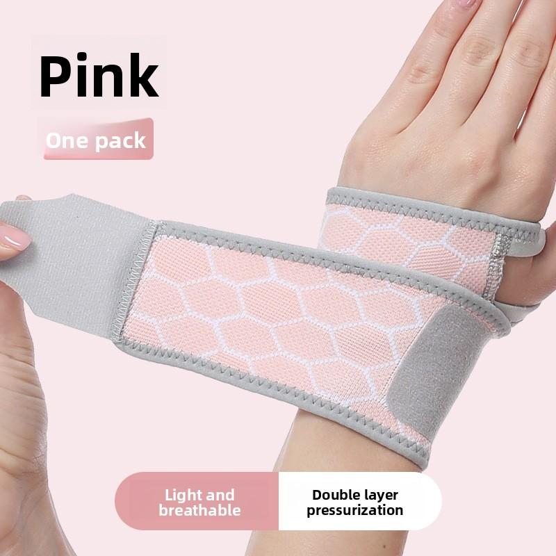 1Pc Sports Fitness Wrist Bracer Badminton Wrist Wrap Breathable Hand Protective wrist guard розовый