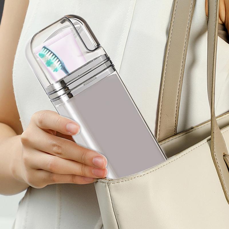 

Portable Toothbrush Organizer Box Toothbrush Case Toothpaste Travel Case Holder Travel Cup Storage Container Case Secure Holder синій
