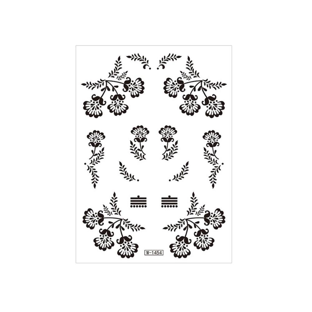 India Mehndi Flower Henna Tattoo Stickers Water Transfer Decals Body Art Sticker  Women/Lady/Girl