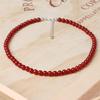 Handmade Red Agate Beaded Necklace: Women's High-End Chinese Style Clavicle Choker