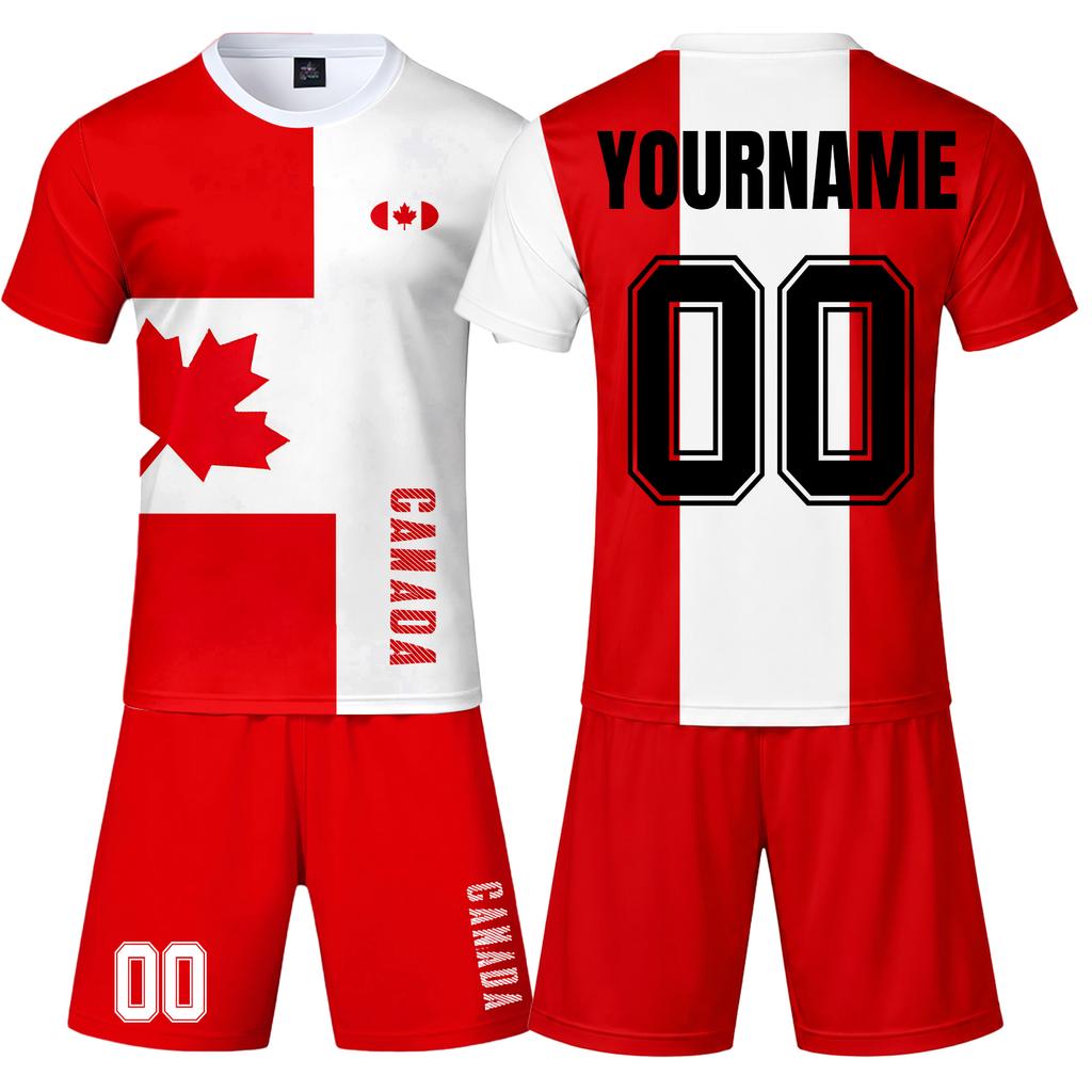Adult and Kids Soccer Jersey Set Customizable Football Shirt and Shorts Lightweight Breathable Sportswear Suitable for Team Training and Matches