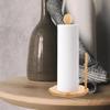 Bamboo Paper Towel Holder Minimalist Tissue Stand Practical Vertical Paper Holder  Kitchens