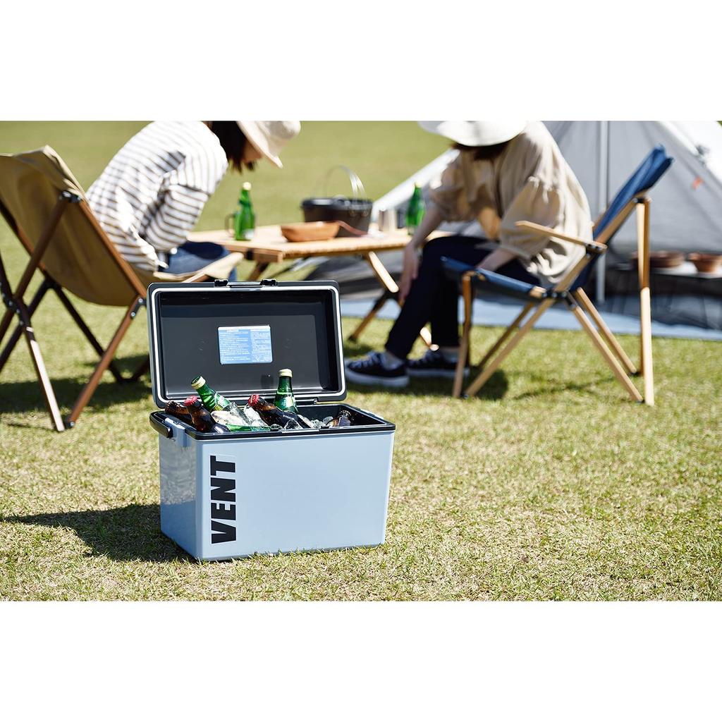 Sanka Vancereno Open Cooler Ash Blue Removable Lid for Easy Made in Fishing Cooler for Fishing and Camping W x 30cm D x 32cm One-Push Box, (Glossy