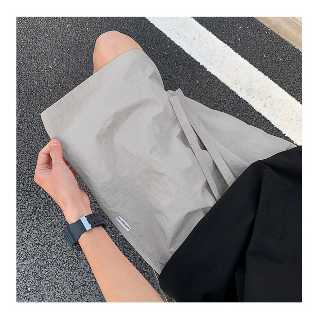 Pantaloncini a Gamba Larga Vita Alta Leggeri ad Asciugatura Rapida - Pantaloncini Estivi Casual Traspiranti con Coulisse in Vita - Design Unisex