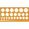 Circle-compass - MAPED - 1-35mm - Orange-transparent - 39 Circles - Resistant Plastic