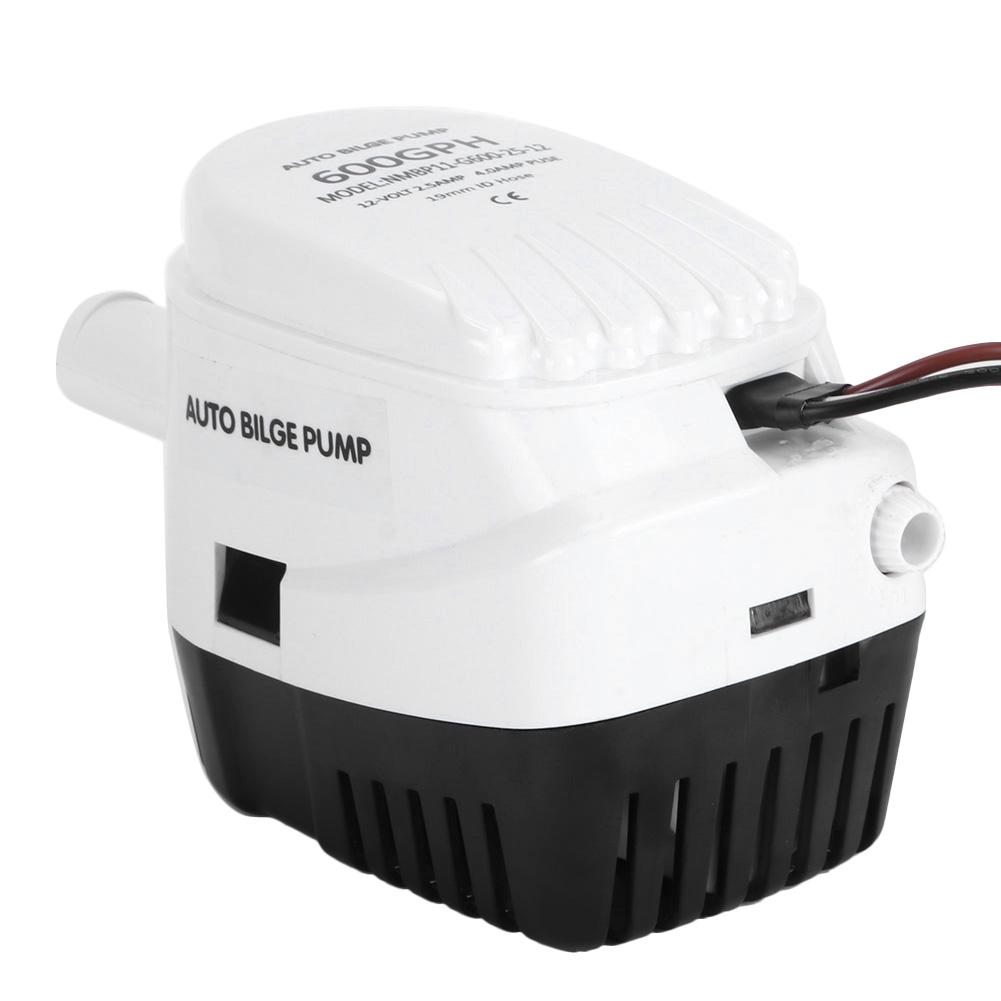 12V 600GPH Automatic Bilge Pump Yacht Water Discharge Pump with Corrosion Ignition Protection