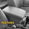 Center Console Armrest Cover Lid PU Leather Gray Fit Toyota Highlander 2008-2013