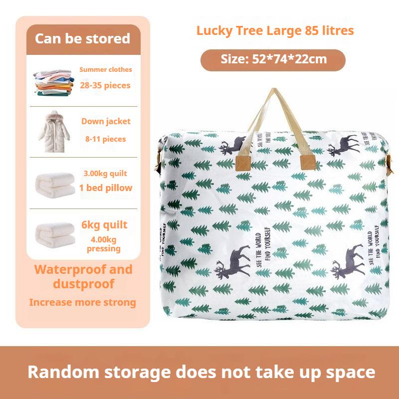 

Large Capacity Moving Totes Waterproof Storage Totes Organizer Bags Winter Clothes Quilt Storage Seasonal Bedding Packing Bag 1PCS