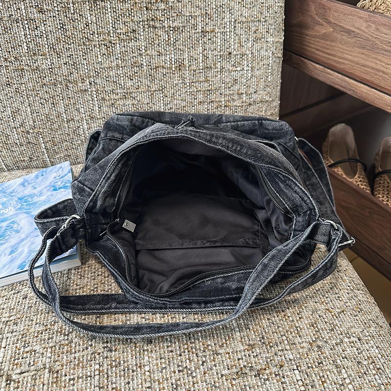 Vintage Denim Shoulder Bag Women's Multi-functional Backpack