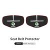 Leather Car Safety Belt Buckle Protector Anti-Scratch Cover Auto Accessories For Skoda Octavia A5 A4 Mk1 2 Fabia Superb Rapid