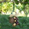 Sound Heal Natural Fruit Shell Keychain Bohemian Style DIY Hand-Cranked Wind Chime Gift Handmade Fruit Shell Wind Chime Ornament
