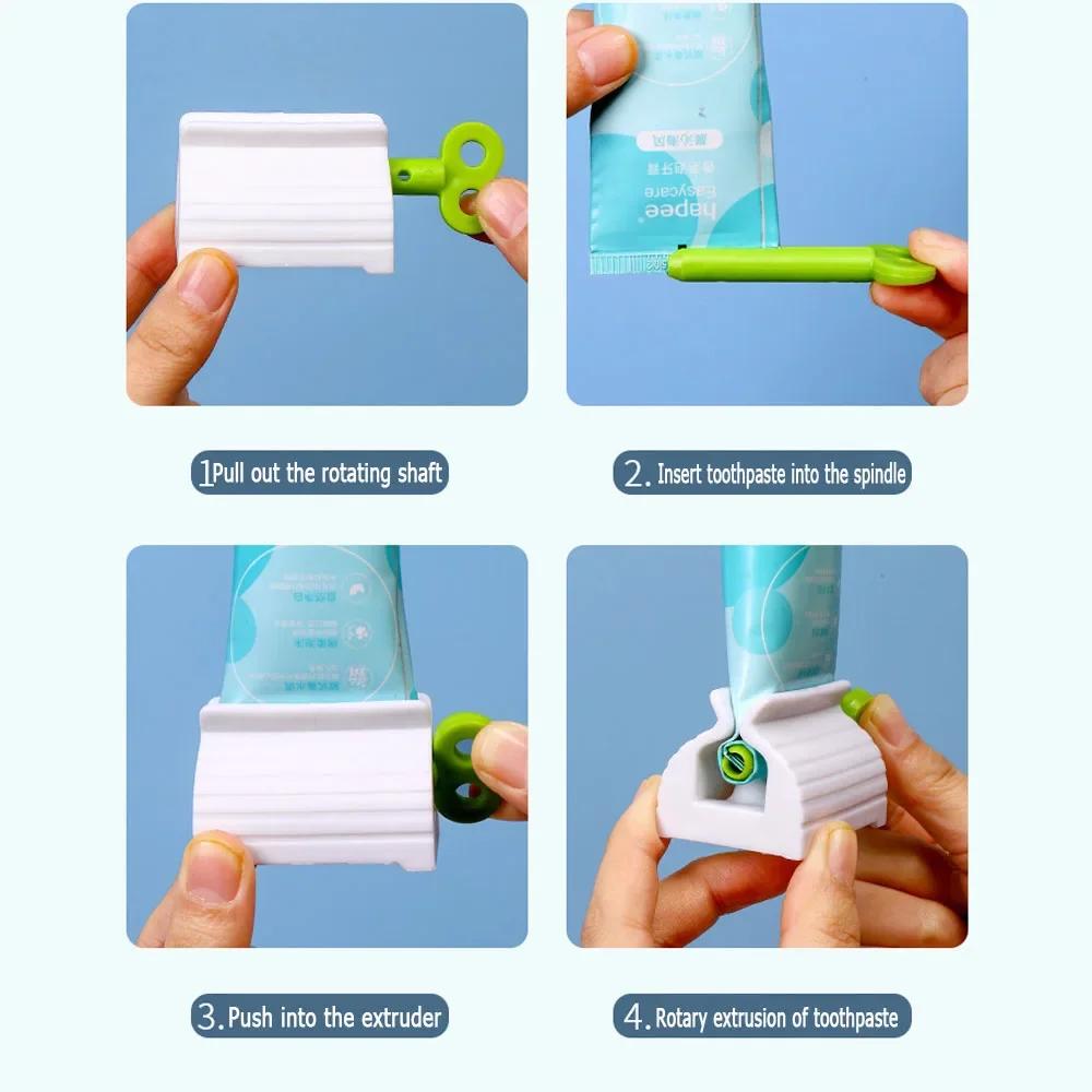 5pcs Toothpaste Squeezer Cosmetic Facial Cleanser Squeezer, Rotating To Squeeze Out Toothpaste Home Goods Bathroom Accessories