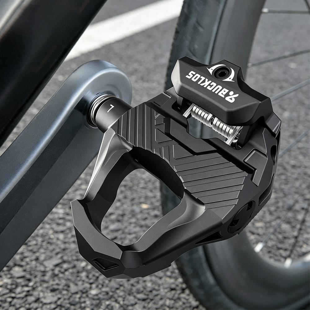 BUCKLOS Dual Function Bike Pedal Flat Clipless Cycling Pedals Platform with Cleats Bicycle Pedals for SPD SL Carbon Bike Parts