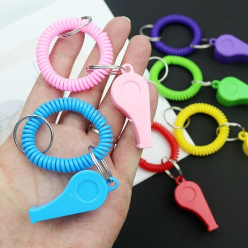 12pcs Colorful Sports Whistle Loud Noise Plastic Referee Tool Easyly Carry for Coaches Groups