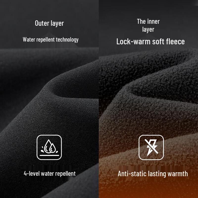 CAMEL Men's Wang Junkai Collection Water-Repellent Fleece-Lined Cargo Soft Shell Pants