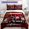 Kenworth Powerhouse 3dílná sada povlečení, Měkký prodyšný potah na přikrývku s potiskem a 6 povlaky na polštáře pro dekoraci ložnice