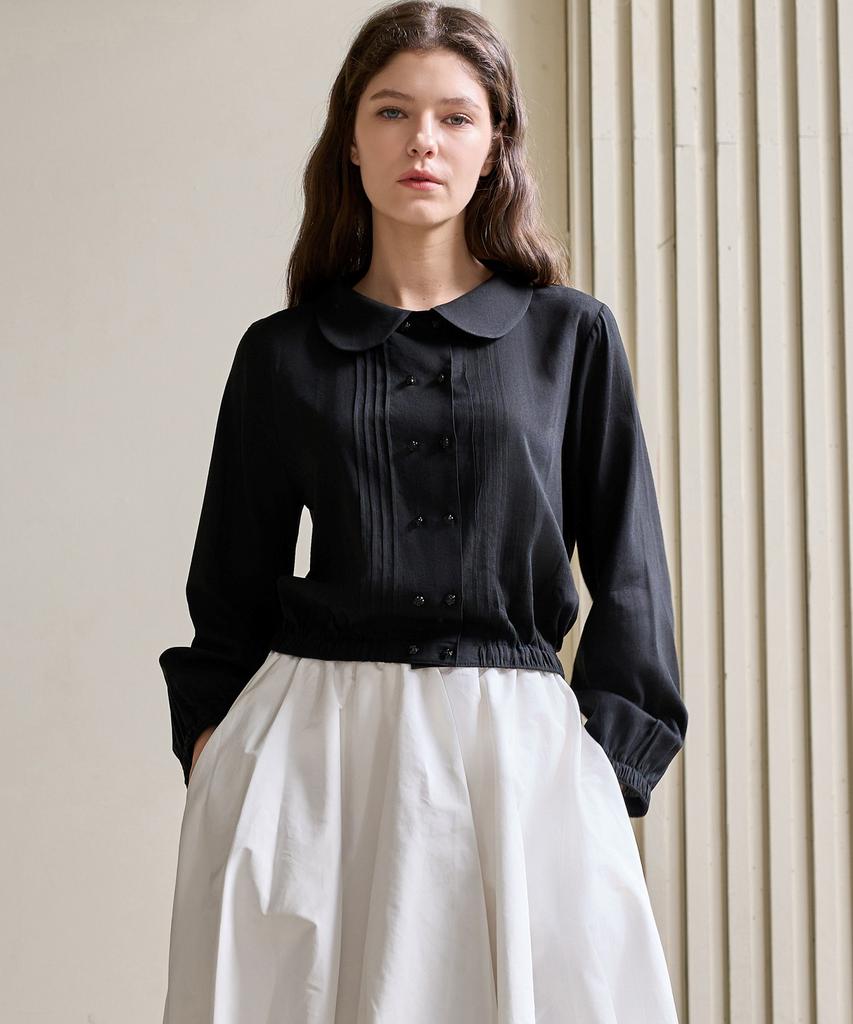 MITTE Round Collar Blouse_Black