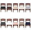 Stretchable Chair Cushion Cover PU Fabric Stool Cover Solid Color Seat Cover