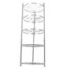 5 Tier Kitchen Pot Rack Stainless Steel Cookware Stand Storage Organizer Multi Layer Corner Shelf