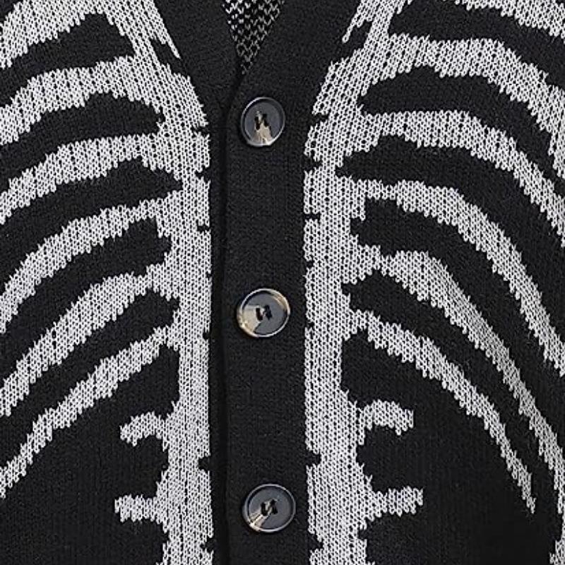 Unisex Halloween Jacquard Knit Cardigan Sweater