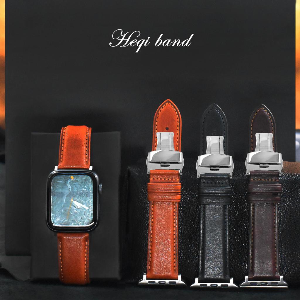 Applicable To Apple Iwatch8/7 Generation Apple Leather Watch With 42Mm Vegetable Tanned Leather Strap