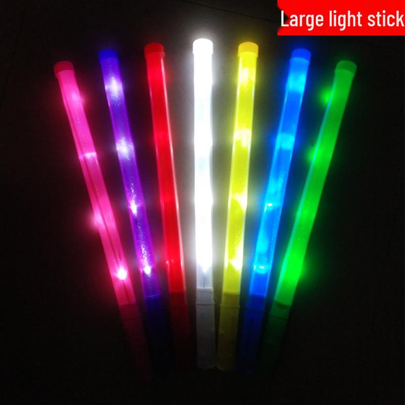 LED Colorful Flashing Glow Sticks - Silver Light-Up Concert Support Props