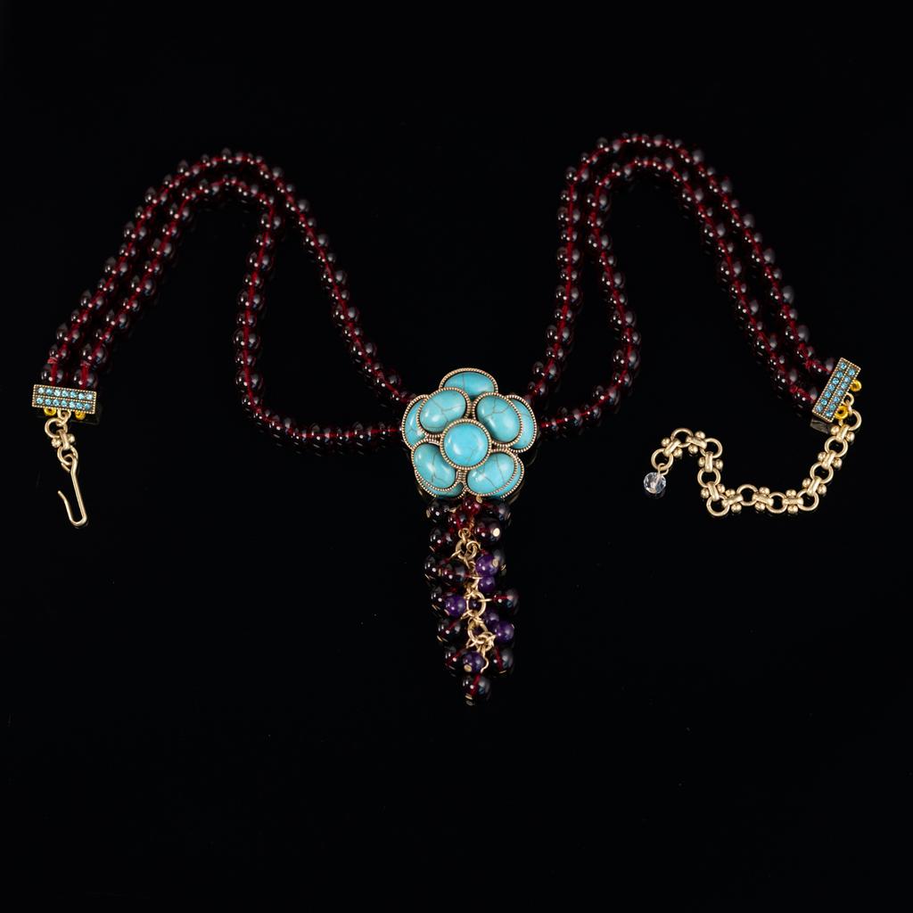 Medieval Vintage High Fashion Personality Temperament Exaggerated Retro Gold Necklace Women'S 25 Autumn New Necklace