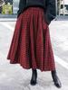 High-End Retro Plaid A-Line Skirt - Elegant, Versatile & Comfortable Slim Fit