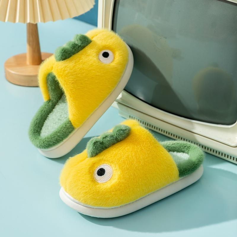 

Хлопковые тапочки для девочек, милые тапочки с героями мультфильмов, осень и зима 24-25 жёлтый
